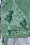 Green laser cargo sleeveless jacket