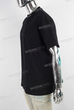 Black heavyweight digital print t shirt
