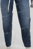 Blue skinny denim jeans women