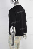 Black oversize digital print t shirt