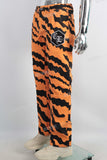 Orange leopard print slimming jeans
