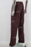 Coffee straight denim jeans