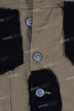 Yellow patchwork jacket men
