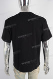 Black patchwork slim fit t shirt