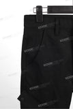 New Custom Black Denim Men Straight Baggy Cargo Jeans