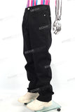 Manufacturer Custom Plus Size Men Black Baggy Denim Jeans