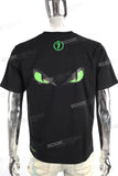 Custom Logo Graphic Men Mock Neck Black Cotton Oversized T Shirts