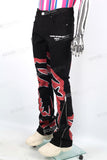 Wholesale Men Streetwear Fashion Black Flare Pants