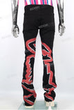 Wholesale Men Streetwear Fashion Black Flare Pants