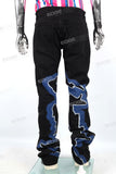 Wholesale Men Streetwear Fashion Black Flare Pants