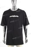 Custom Print Logo Screen Printing Cotton Black Oversize Men T Shirt