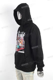 Custom Logo Pattern Men Black Pullover High Quality Cotton Hoodie