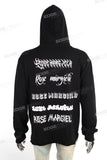 High Quality Digital Print Custom Men Black Pullover Hoodie