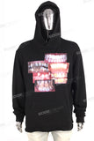 High Quality Digital Print Custom Men Black Pullover Hoodie