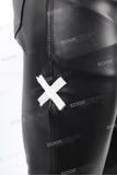 Men Fahsion Streetwear Motorcycle Black Skinny Leather Pants