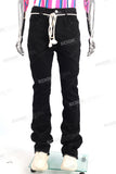 High Quality Men Fashion Stree Wear Custom Black Stacked Flare Jeans