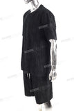 Wholesale Custom Embossing Men Black Cotton T Shrts And Shorts Set