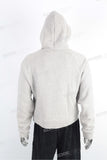 Custom Plus Size Blank Plain Gray Cotton Men Pullover Hoodie