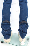 Low MOQ Customized Men Blue Streetweat Cargo Skinny Flare Jeans Pants