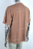 Men Short Sleeve Shirts Oversized Cotton Puff Print T Shirt