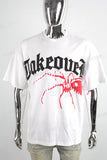 Men Short Sleeve Shirts Oversized Cotton Puff Print T Shirt