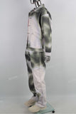 Full Digital Print Custom Men Denim Jacket And Baggy Jeans Set
