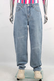 Custom Men Distressed Straight Baggy Casual Denim Jeans