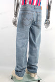 Custom Men Distressed Straight Baggy Casual Denim Jeans