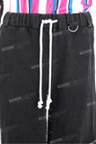 Men Drawstring Black Fashion Streetwear Baggy Sweatpants