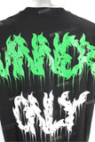 Hot Sale Summer Men Black Cotton Screen Printing Drop Shoulder T Shirt