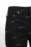 Wholesale Custom Streetwear Fashion Men Black Flare Jeans