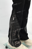 Wholesale Custom Streetwear Fashion Men Black Flare Jeans