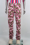 Men Trousers Custom Full print Camouflage Twill Stacked Pants