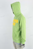 Men Green Screen Printing No String Oversized Cotton Pullover Hoodies