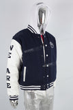 High Quality Embroidery Leather Sleeve Bomber Letterman Men Varsity Jacket