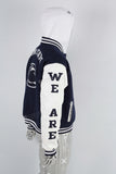 High Quality Embroidery Leather Sleeve Bomber Letterman Men Varsity Jacket