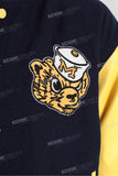 Custom Embroidery Logo Leather Sleeve Letterman Varsity Jacket For Men