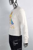 Custom White Waffer Cotton Men Hem Cut Long Sleeve T Shirt