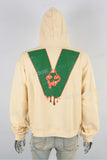 Custom Logo No drawstring Men Puff Print Pullover Hoodie