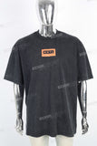 Men's Oversize Screen Printing Vintage Wash Cotton T Shirt