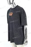 Men's Oversize Screen Printing Vintage Wash Cotton T Shirt