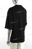 High Quality Black Cotton Custom Men's Round Neck Oversized T Shirts