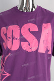 Summer Casual Luxury Purple Mock Neck Loose Oversize Custom Men T Sshirt
