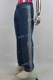 Custom Casual Loose Men Patchwork Straight Regular Denim Jeans