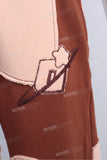 High Quality Custom Men Straight Cotton Patchwork Sweatpants With Drawstring