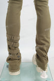 OEM ODM Custom Men Denim Streetwear Flare Ripped Skinny Jeans