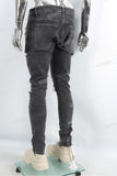 Men Jeans Custom Streetwear Fashion Vintage Wash Embroidery Patch Skinny Ripped Denim Jeans