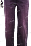 High Quality Denim Trousers Custom Men Purple Straight Baggy Jeans