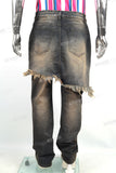 Men Fashion Denim Trousers Pants Custom Vintage Ripped Jeans