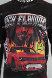 Men's Short Sleeve Shirts Custom Fashion Black Digital Print Graphic Vintage T Shirt